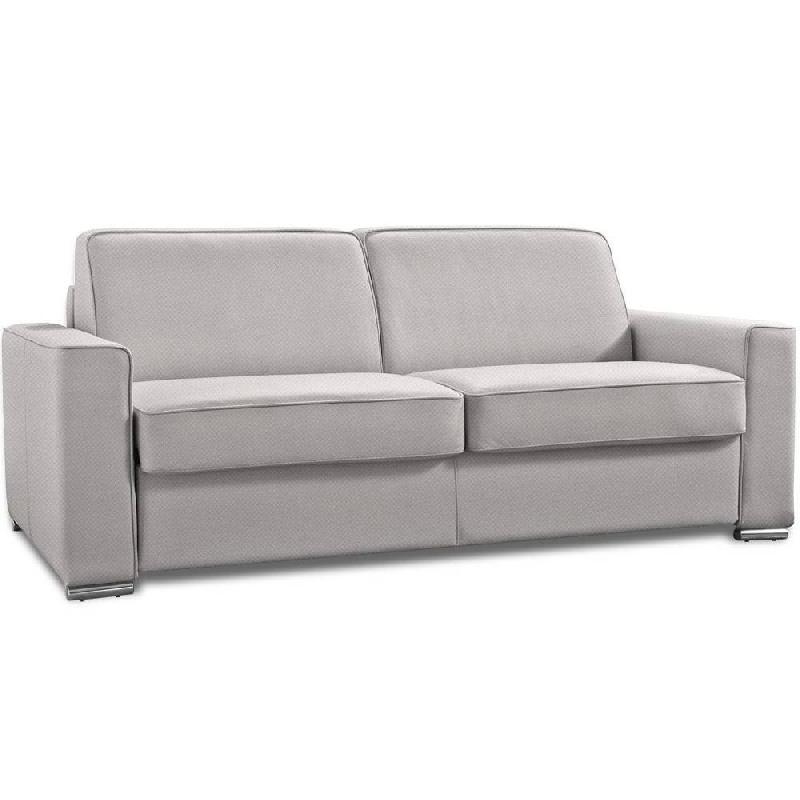 CANAPÉ EXPRESS  PREMIUM 120 CM SOMMIER LATTES RENATONISI MATELAS BULTEX VELOURS  GRIS SILVER_0