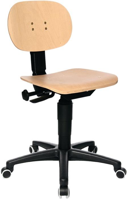 Chaise d'atelier pivotante Tec 11 - rouleaux en hêtre 420-550 mm - TOPSTAR_0