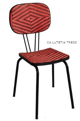 Chaise d'extérieur empilable - Lutetia - Hauteur 84 cm - Largeur 45 cm - Profondeur 45 cm_0