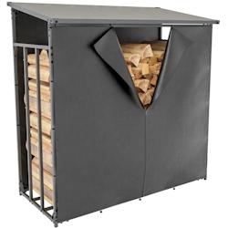 CLP Abri pour bois de chauffage Ruston en Aluminium avec bâche de protection S - gris métal 319362_0