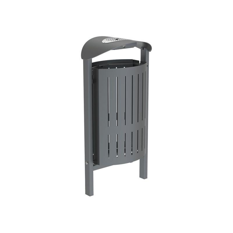 Corbeille publique Silaos en acier - 50 litres - Réf : 594148.Gpro_0