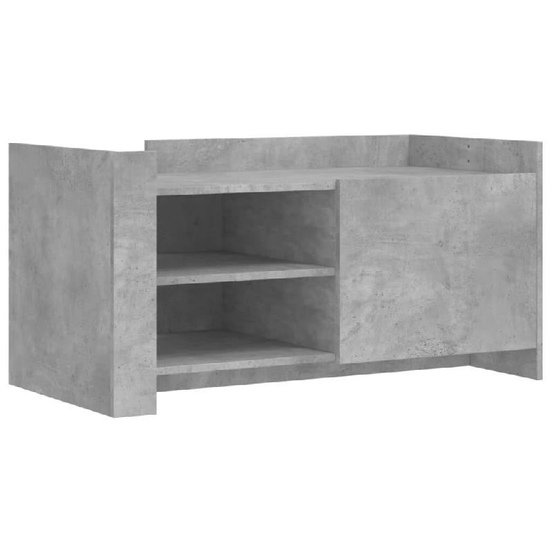 Décoshop26 - Table basse avec étagères design moderne et contemporaine 100 x 50 x 50 cm bois d'ingénierie gris DEC039237 - gris Bois massif 300026_0