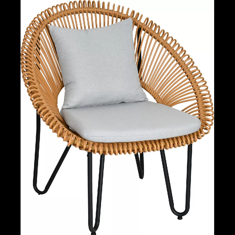 Fauteuil ALBIAS LOUNGE en aluminium et rotin - Extérieur - Réf. 15740024BMNAT_0