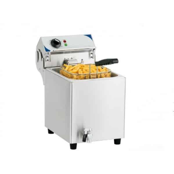 Friteuse électrique avec vanne de vidange, 7 litres, en acier inoxydable, 2800 W_0