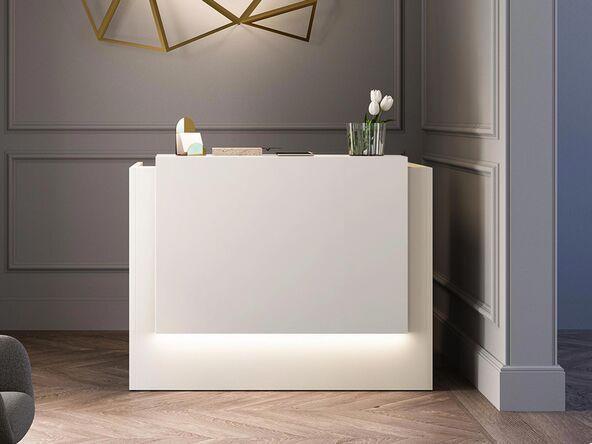 Bureau d'accueil en bois design et pas cher avec couleur pour entreprise_0