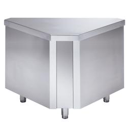 Mobilier self-service neutre angle interne 90° - 1414x700x850 mm - 10687500 Eurast - gris inox 10687500_0