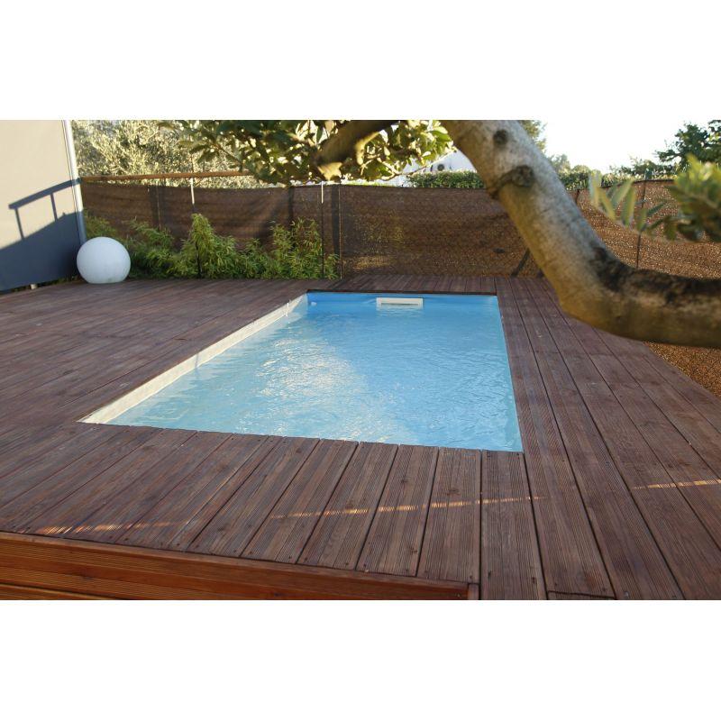 Piscine en kit Azura 250x450 - H126cm - Ubbink - Bois FSC, liner bleu 75/100ème, filtration sable 6m3/h_0