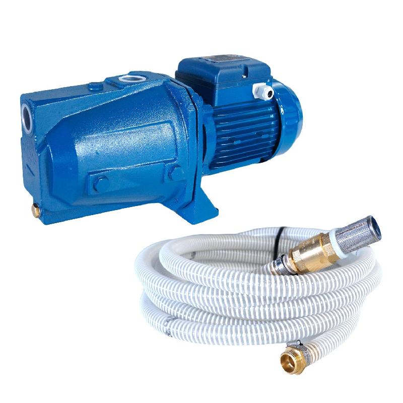 Pompe auto-amorçante série JET 380V 0.75kW - 1CV avec kit aspiration 7m Ø25mm, corps en fonte et turbine Noryl_0