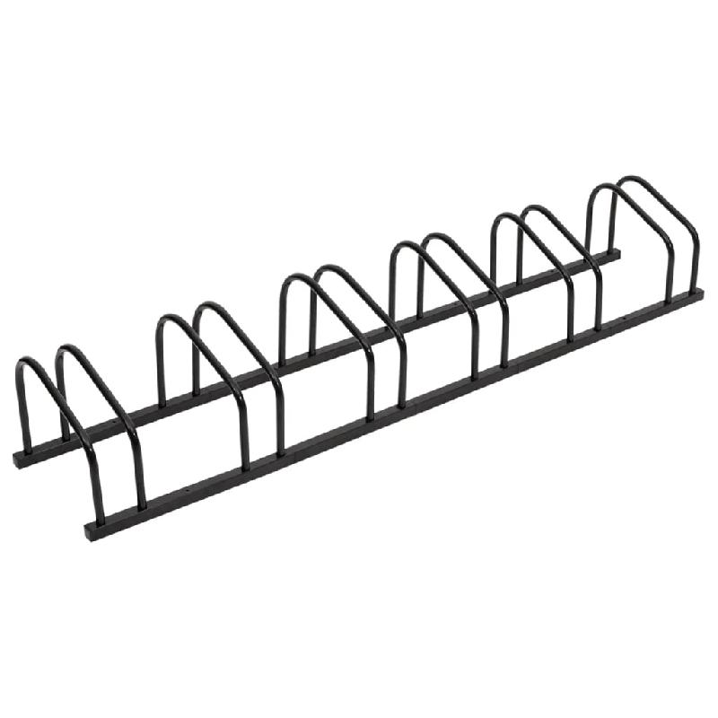 Porte-vélos en acier noir - Support pour 6 vélos - Dimensions 163,5 x 33 x 26 cm - Fonction antivol_0