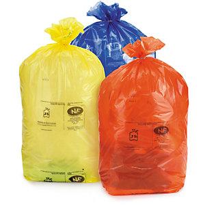 Sac poubelle jaune spécial hôpital 20L 19µ rouleau 25 sacs