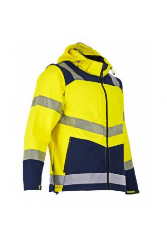 Softshell haute visibilité jaune - VISEUR - 100% polyester 300 gr/m²_0