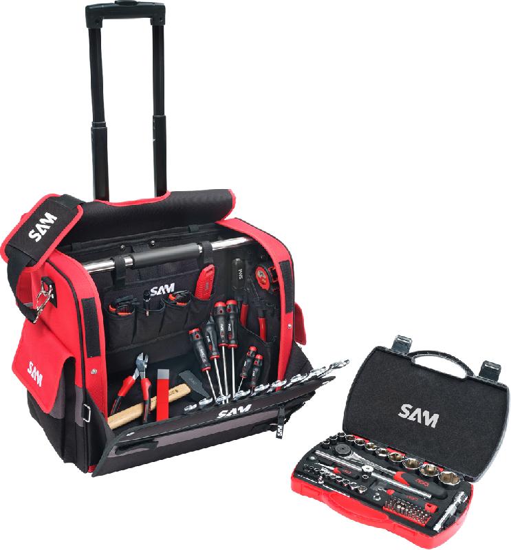 Trolley textile 33l de 100 outils de maintenance - SAM OUTILLAGE - cp-100-bag7n - 796708_0