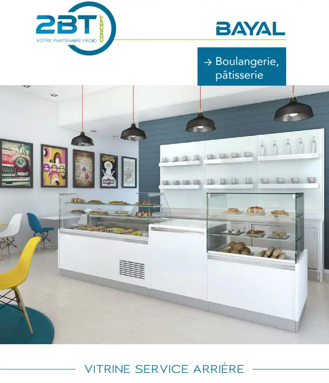 Vitrine réfrigérée   à service arrière parfaite pour les boulangeries et pâtisseries - BAYAL_0