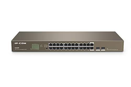 IP-COM Networks G1024F - Commutateur réseau non-géré Gigabit Ethernet 24 ports RJ-45 + 2 ports Combo SFP, capacité 48 Gbit/s_0