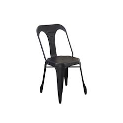 Anticline Créations Chaise Multiplis Noir d'extérieur L41 X P50 XH 83 - noir métal CS1031_0