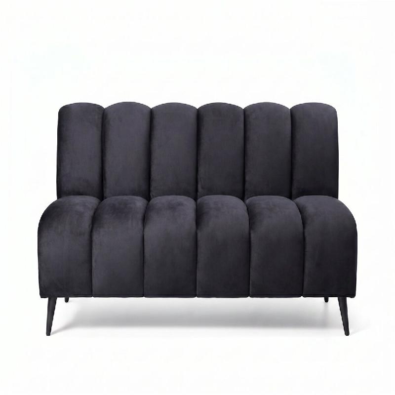 Banquette de restaurant professionnelle CHR Cocoon velours noire, 180 cm  France Mobilier CHR - noir 3760326528882_0