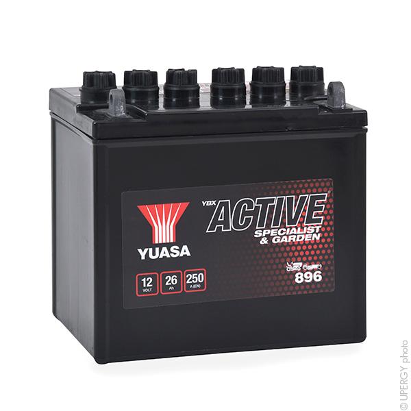 BATTERIE MOTOCULTURE YUASA ACTIVE GARDEN 12N24-4A / 896 12V 26AH_0