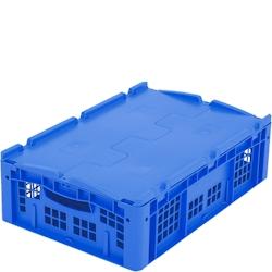 BITO Bacs gerbables norme Europe, série XL L600 mm x l400 mm x H188 mm bleu - bleu plastique polypropylène 43-18484_0