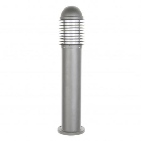 Borne Siroco IP44 E27 14W - Aluminium gris - Hauteur 65 cm - Résistante à la corrosion saline_0