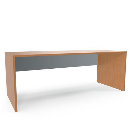 BUREAU VIVA 200 X 80 X 75 CM DESIGN DROIT HÊTRE / GRIS