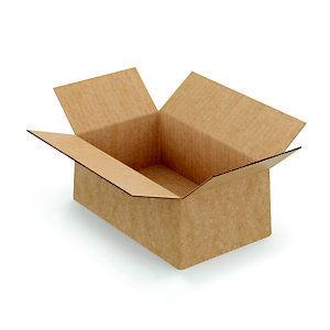 Caisse à montage instantané en carton simple cannelure brun - L.Int. 20 x l.15 x h.10 cm - Lot de 20_0