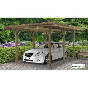 Carport bois autoclave SOLID S7722 - 4x5 mètres - Pour 1 voiture - Dimensions évolutives_0