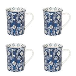 Coffret de 4 mugs Almada 30 cl -  Bleu Rond Grès Table Passion - bleu Grès 3106232385049_0