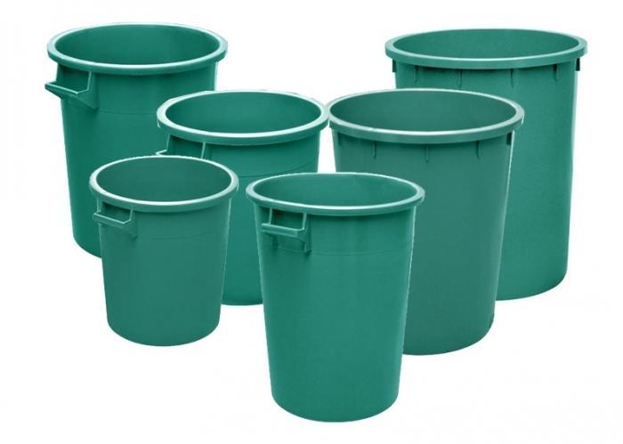 Poubelle de tri sélectif d'intérieur 50 litres en plastique recyclé GREEN  BIN