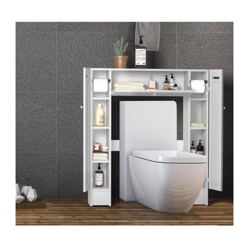 Costway Meuble Wc Armoire De Toilette Placard De Salle De Bains Etagere De Salle De Bain Comparer Les Prix De Costway Meuble Wc Armoire De Toilette Placard De Salle De Bains Etagere