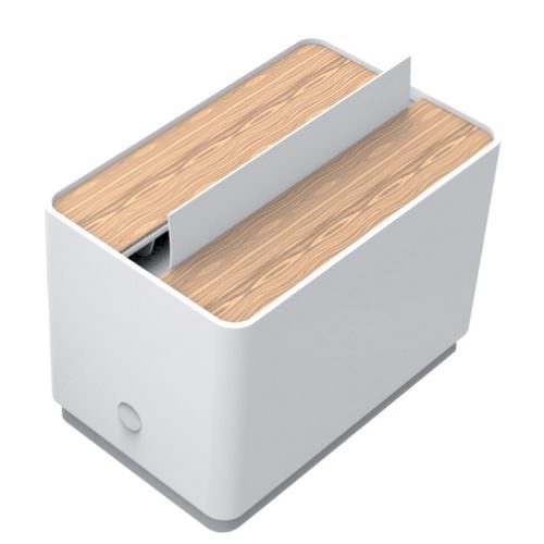 D1010 - Distributeur de serviettes bistrot M blanc - Qualque - 19,3×12,4×14 - Design minimaliste et robuste_0