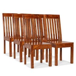 Décoshop26 - Lot de 6 chaises de salle à manger design épuré et moderne en bois d'acacia brun DEC025681 - 3000255383191_0