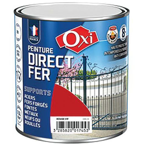 DIRECTE FER LISSE AVEC FINITION ROUGE VIF DE DEMI LITRES