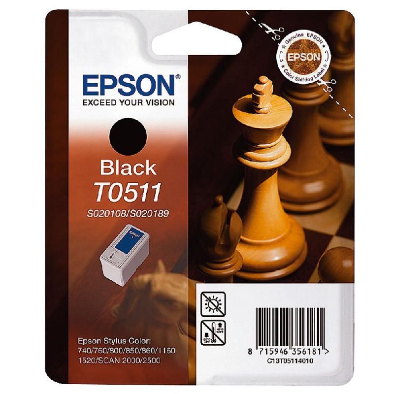 EPSON CARTOUCHE D'ENCRE ECHEC T05114 N (C13T05114010) - COULEUR: NOIR