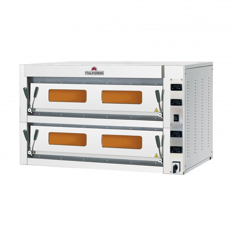 Four à pizza professionnel 2 chambres 12 pizzas profondeur 940 mm c... - PTK2DD_0