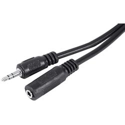 GENERIQUE cordon stéréo Jack 3.5 mm noire - 3 m - ECF-108521_0