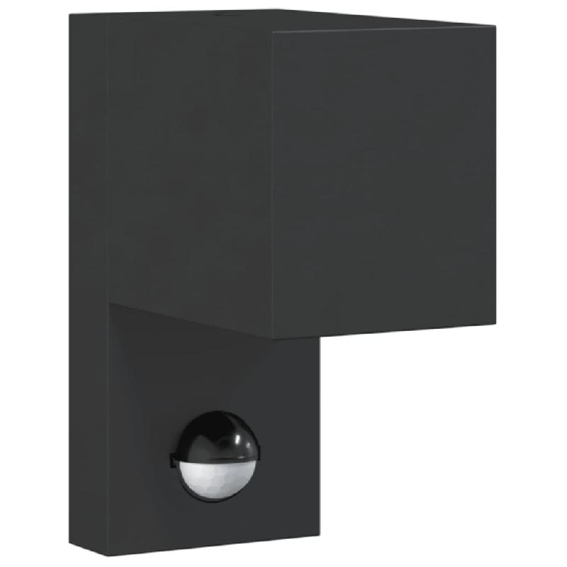 Helloshop26 - Applique murale d'extérieur avec capteur de mouvement 7 x 12 x 15 cm en aluminium noir 02_0056620 - noir 3000239616215_0