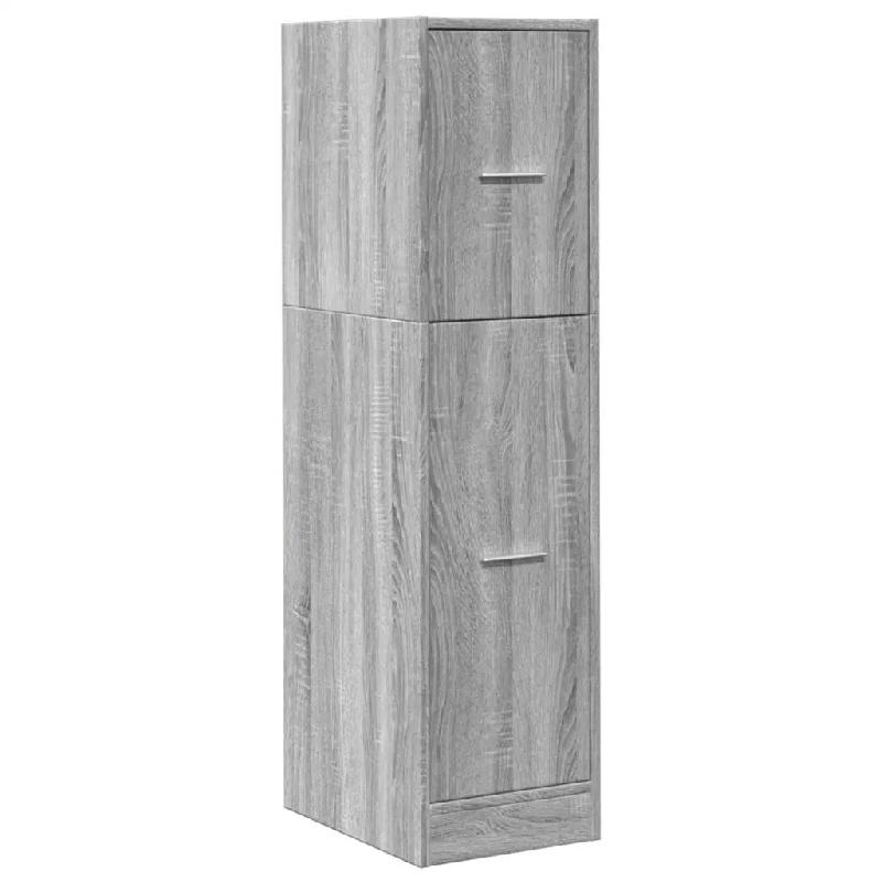 Helloshop26 - Armoire apothicaire classique multifonctionnelle rangement 30 x 41 x 118 cm en bois d'ingénierie gris 02_0050615 - gris métal 30002364_0