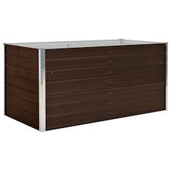 Helloshop26 - Jardinière surélevée 160 x 80 x 77 cm acier galvanisé marron 02_0000859 - 3000071941537_0