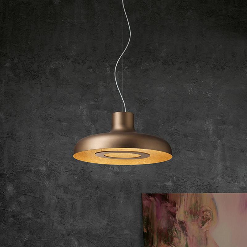 ICONE DUETTO LED SUSPENSION 927 Ø55CM BRONZE/OR