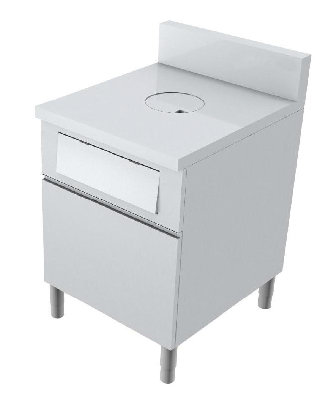 ITALCONCEPT L2G Meuble Poubelle Inox 304, Tiroir Coulissant+Volet, 850 x 600 x 800mm - 3616350153548_0