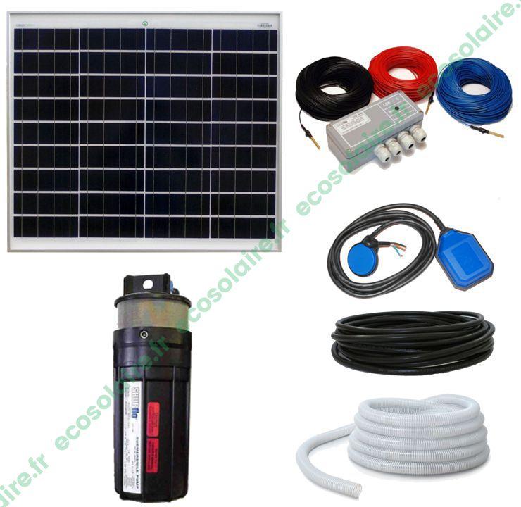 Kit pompe solaire 12V pour bassin ou irrigation Seaflo 15L/min