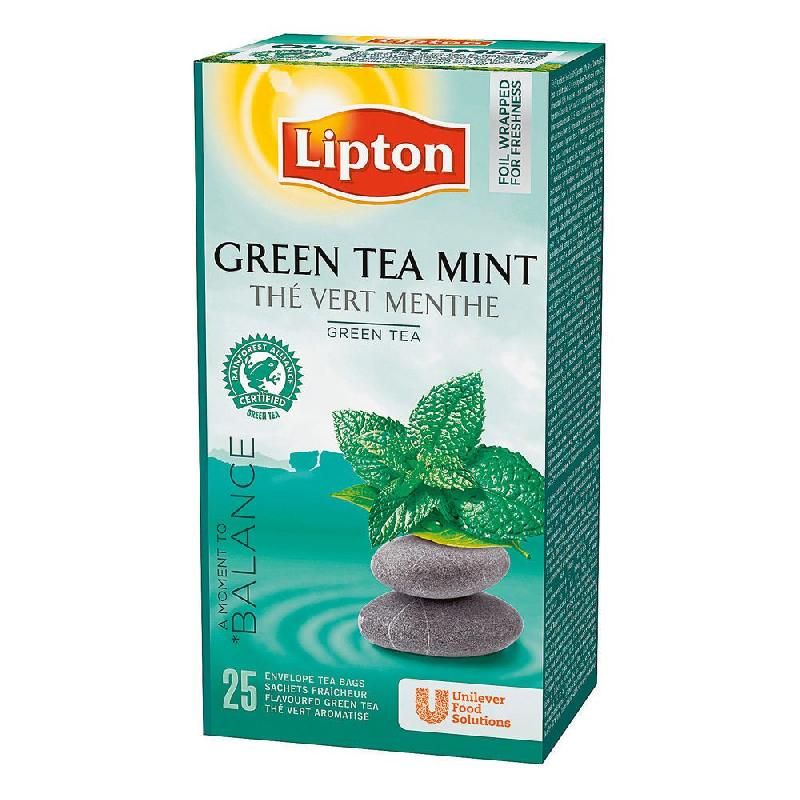 LIPTON BOITE DE 25 SACHETS DE THÉ LIPTON VERT MENTHE