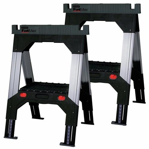 LOT 2 TRÉTEAUX BI-MATIÈRE PLIANT AJUSTABLES FATMAX 1-92-980 STANLEY