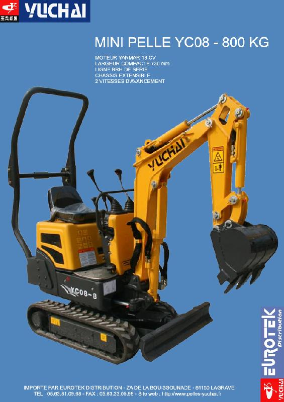 Micro Pelle 800kg : La Solution Compacte pour Vos Chantiers