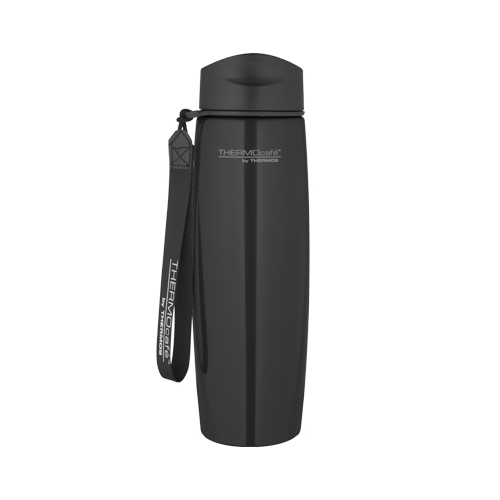 MUG TUMBLER ISOTHERME 50CL NOIR AVEC DRAGONNE - THERMOS - URBAN