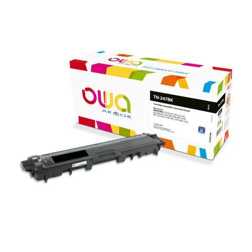Toner remanufacturé OWA compatible Brother TN-247BK - Haute capacité - Noir_0