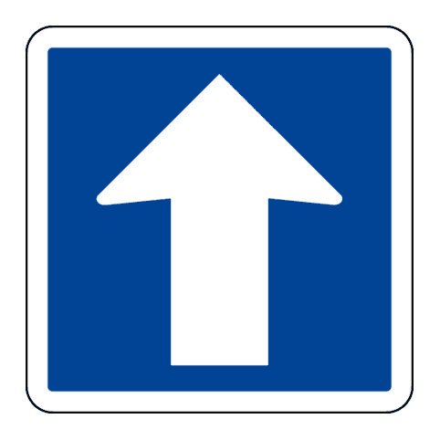 Panneau C12 - Circulation à sens unique panneau seul_0