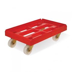 Plastorex - Plateau de transport roulant pour boîtes ROBUSTO - rouge plastique 0877FB_0