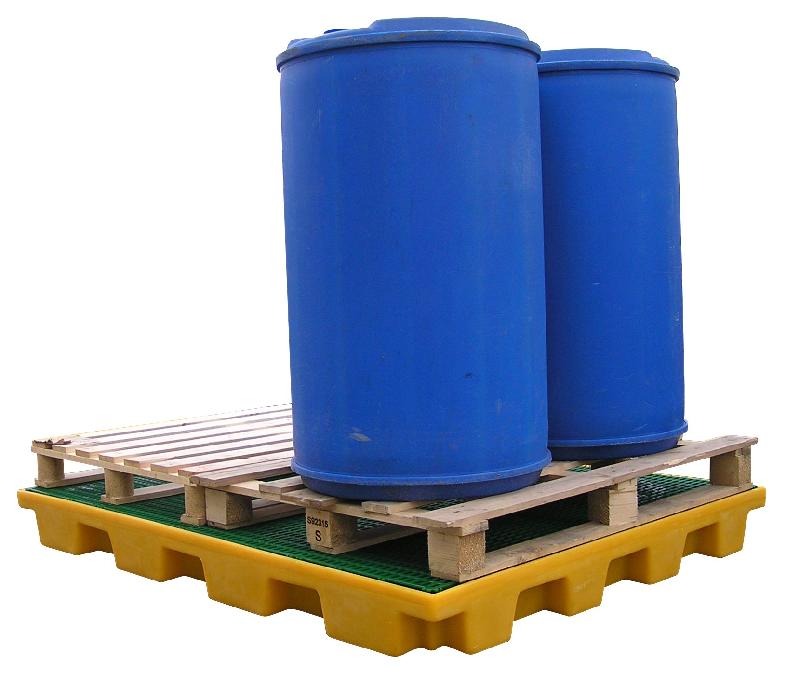 Plateforme de rétention PE - 240L - Ht 150 mm - Modèle spécial palette 1200 x 1200 mm_0