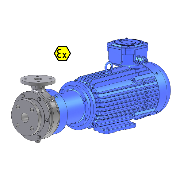 Pompes centrifuges horizontales monobloc série MGX - Mono et multicellulaires - Étanchéité magnétique pour produits corrosifs_0